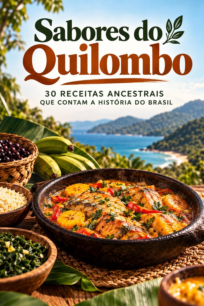 Capa do ebook Sabores do Quilombo – 30 receitas ancestrais que contam a história do Brasil